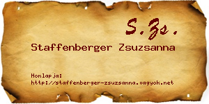 Staffenberger Zsuzsanna névjegykártya